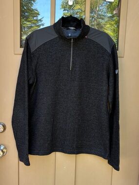 Kuhl Quarter Zip Sweater Pullover Wool Blend Men's Large